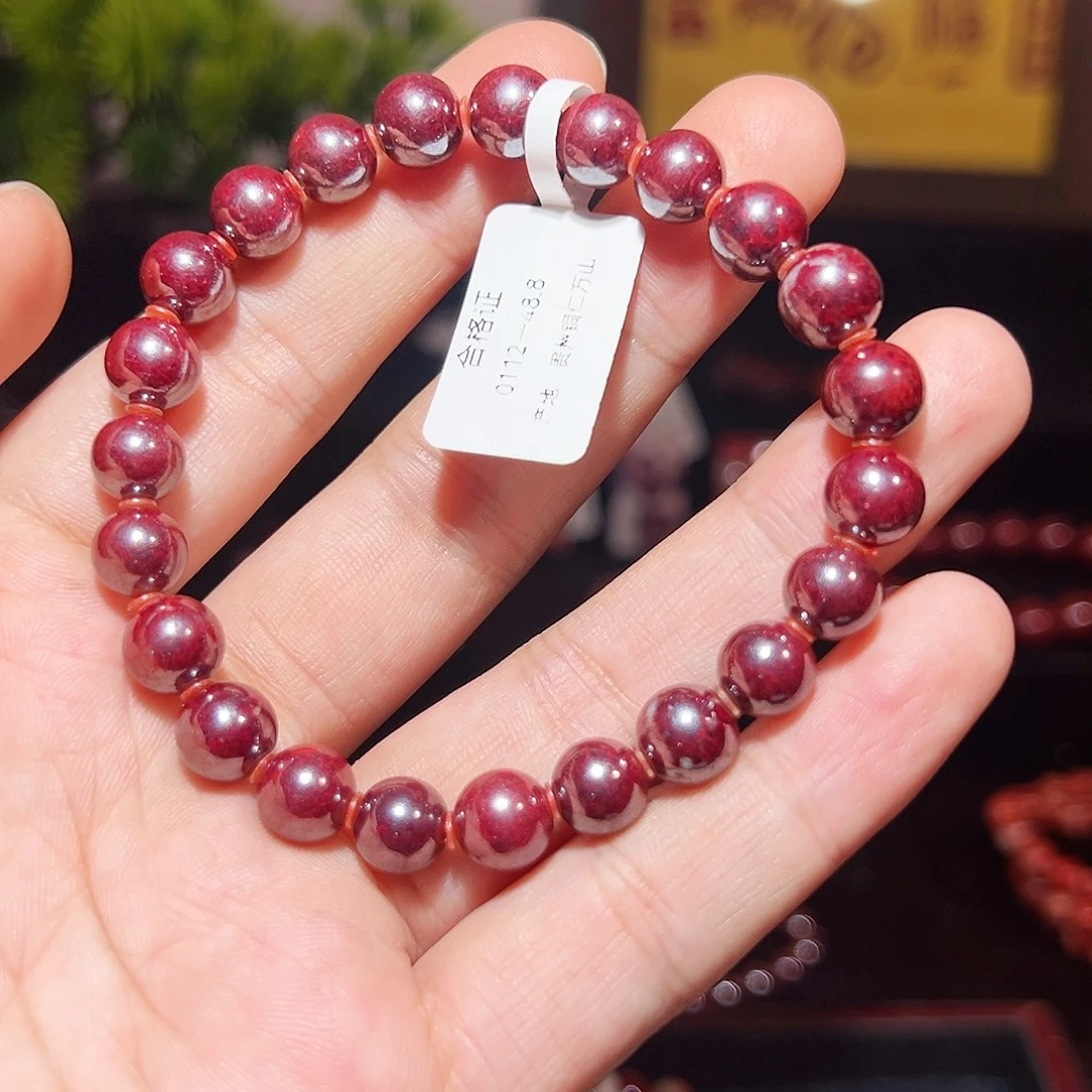 图***图天然辰砂纯天然手串