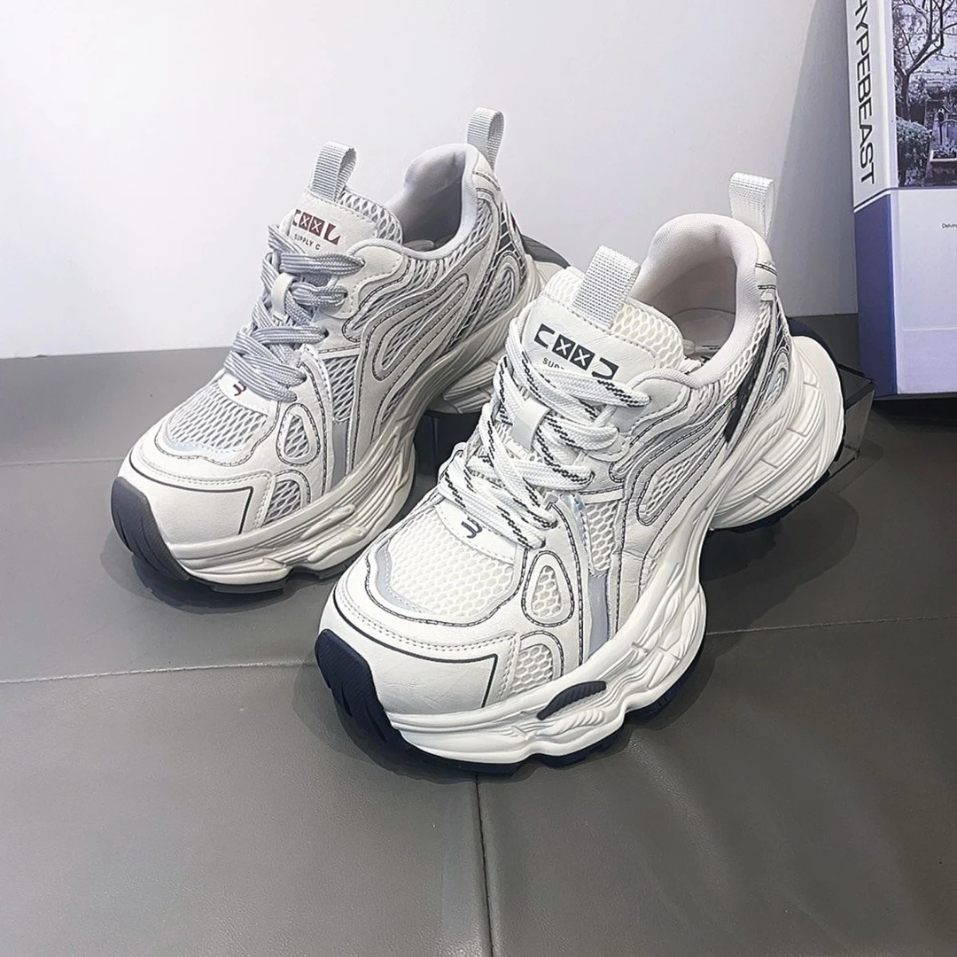 啄木鸟26365  2026年年款主推厚底增高双网老爹鞋