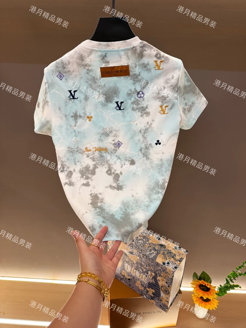 男士夏季新款轻奢休闲百搭修身时尚半袖K396