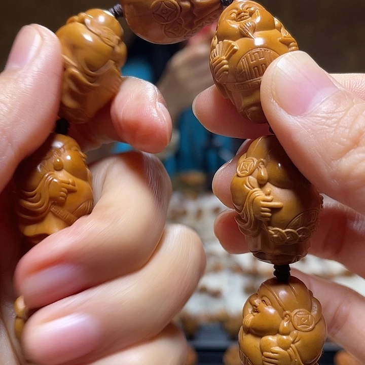 手串/手链橄榄核黄胖财神