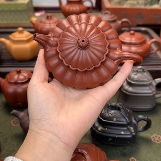 茶壶紫砂舒合朱泥