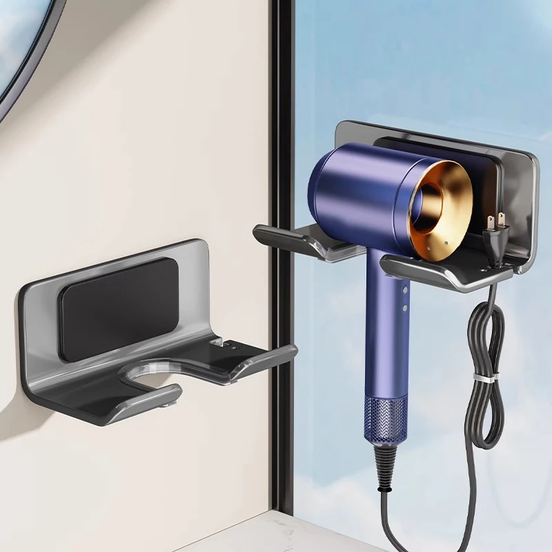 百悍吹风机架浴室置物架卫生间厕所收纳架免打孔壁挂浴室架挂架