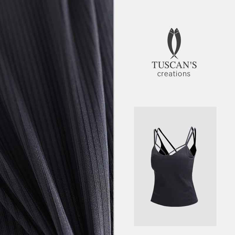 TUSCAN'S CREATIONS运动细肩带瑜伽吊带背心带胸垫美背时代双鱼