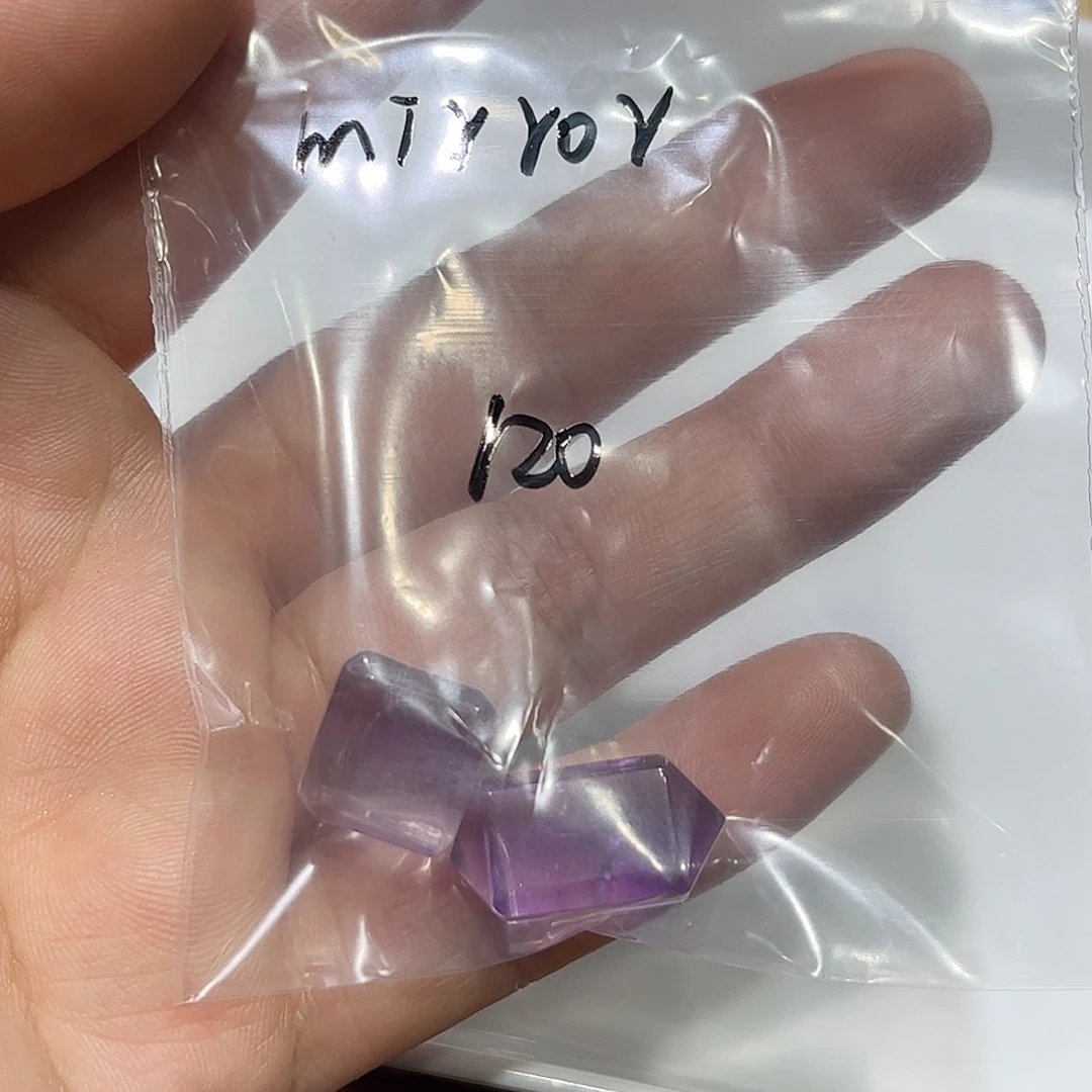 水晶珠宝半成品未镶嵌m****.紫水晶双尖方糖