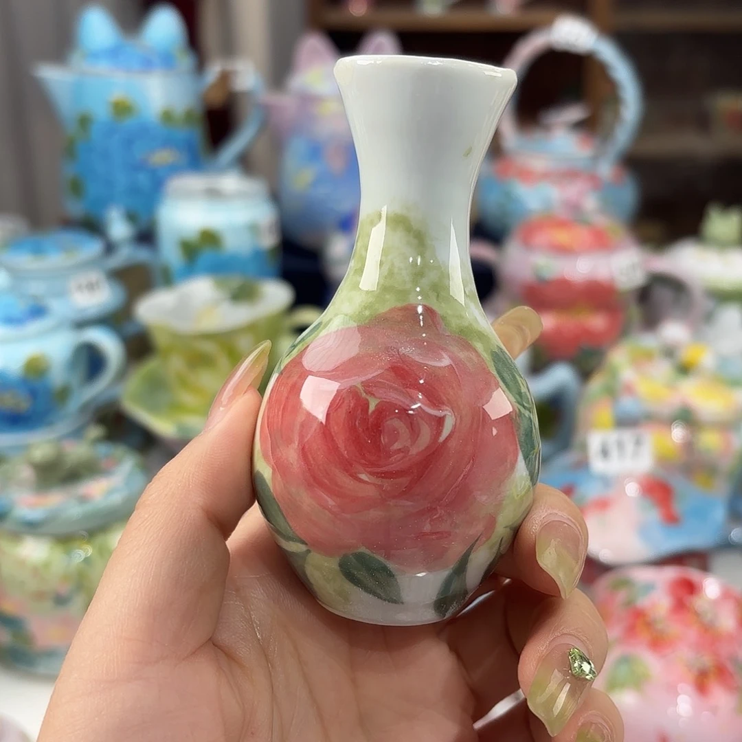 景德镇手绘高温釉下彩陶瓷茶具