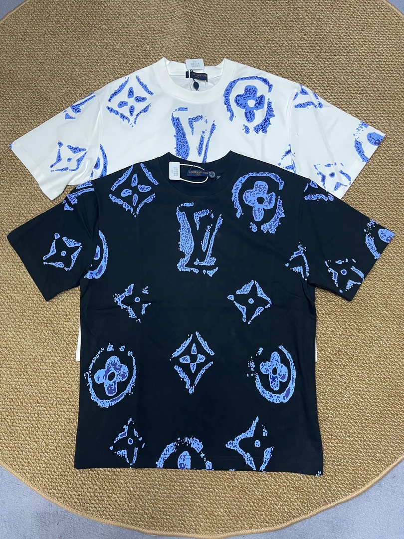 路易威登/LV蓝色印花LOGOT恤