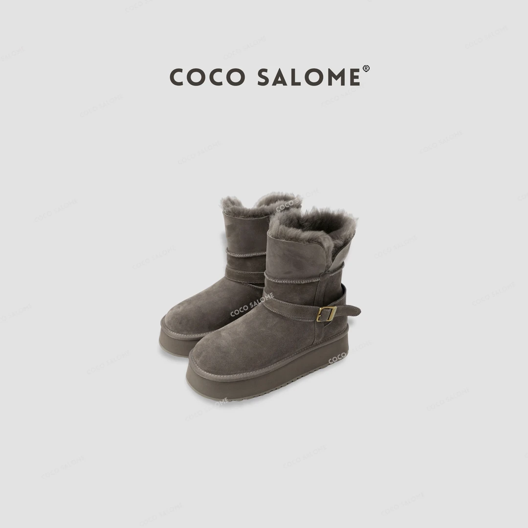 宠粉福利&新款雪地靴皮毛牛反绒保暖两穿时尚#跟高4CM