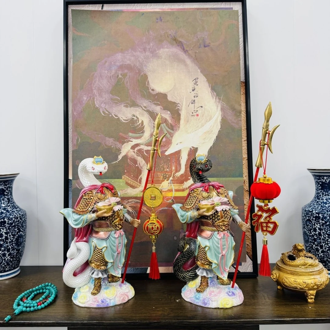 蟒蛇蟒仙常仙真身像摆件东北五仙摆件堂口佛像招财装饰摆件新款