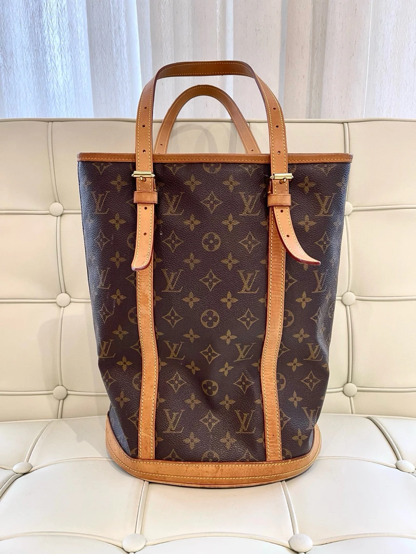 95新 LouisVuitton/路易威登 js118030 lv老花中古水桶包