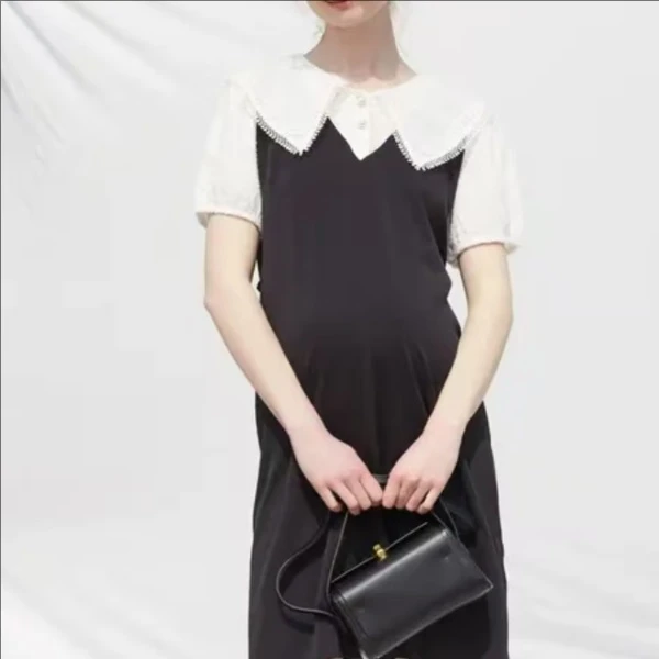 大码女装300斤胖MM时尚夏季翻领新款显瘦宽松连衣裙7115