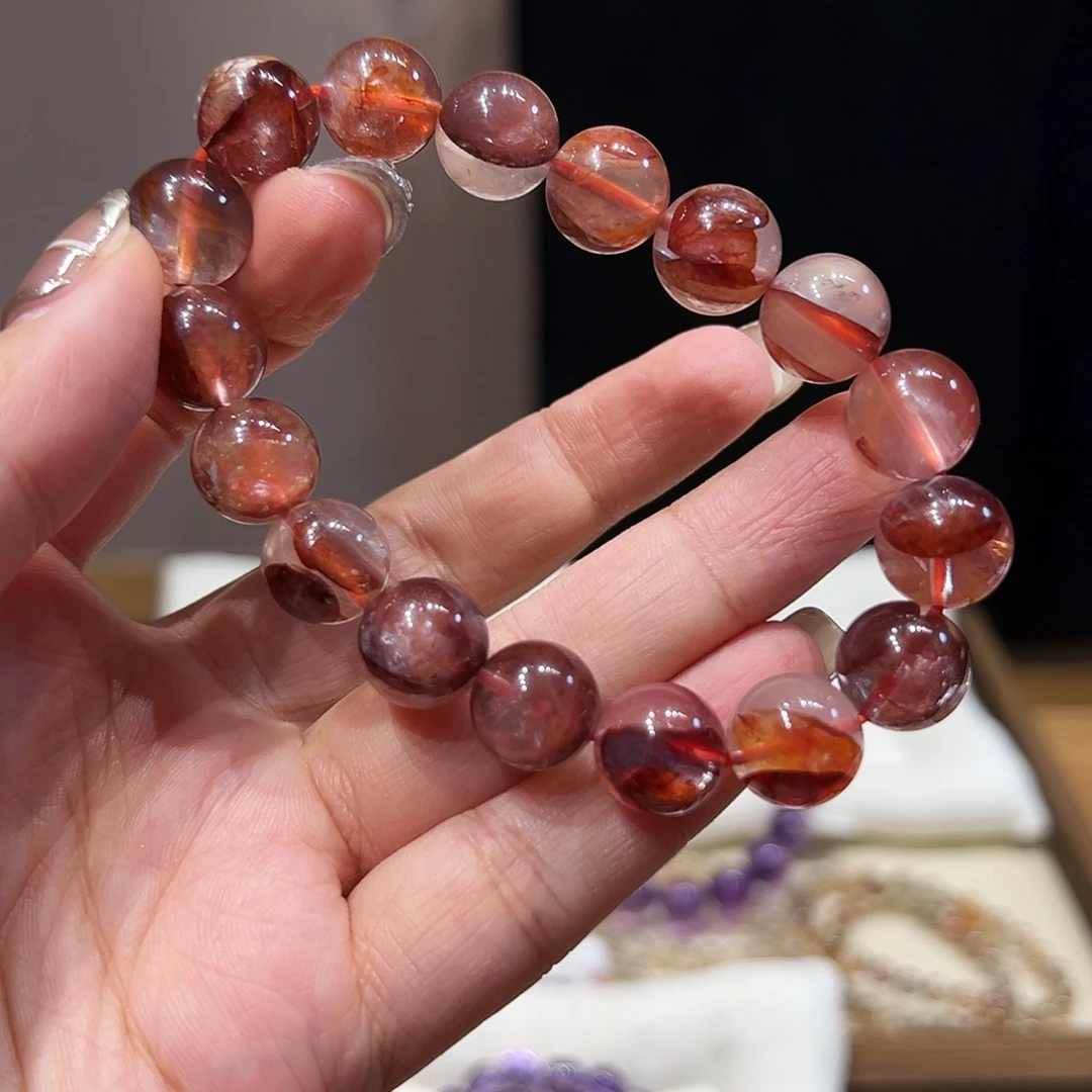 水晶手链未镶嵌红胶花卡12