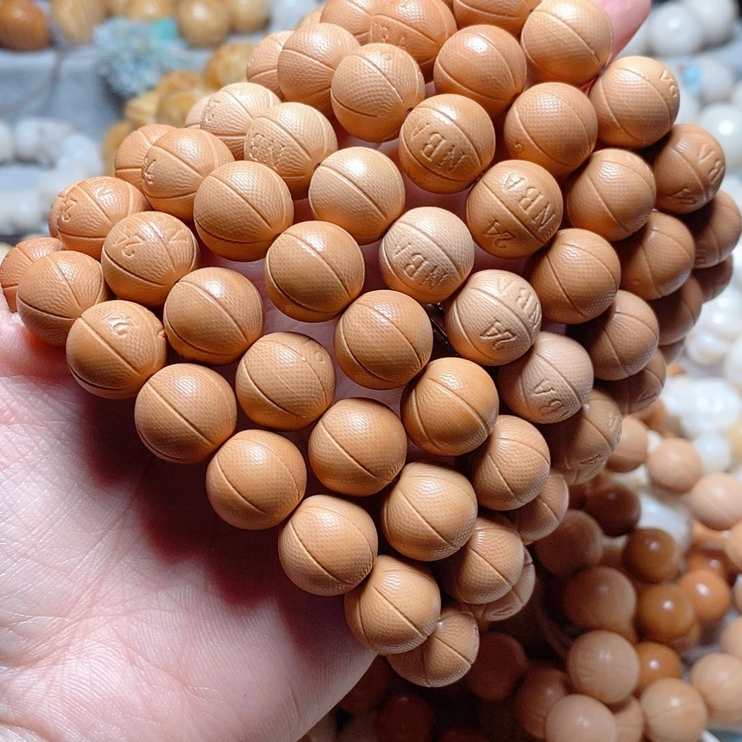 菩提根/象牙果吊坠篮球猴头手串