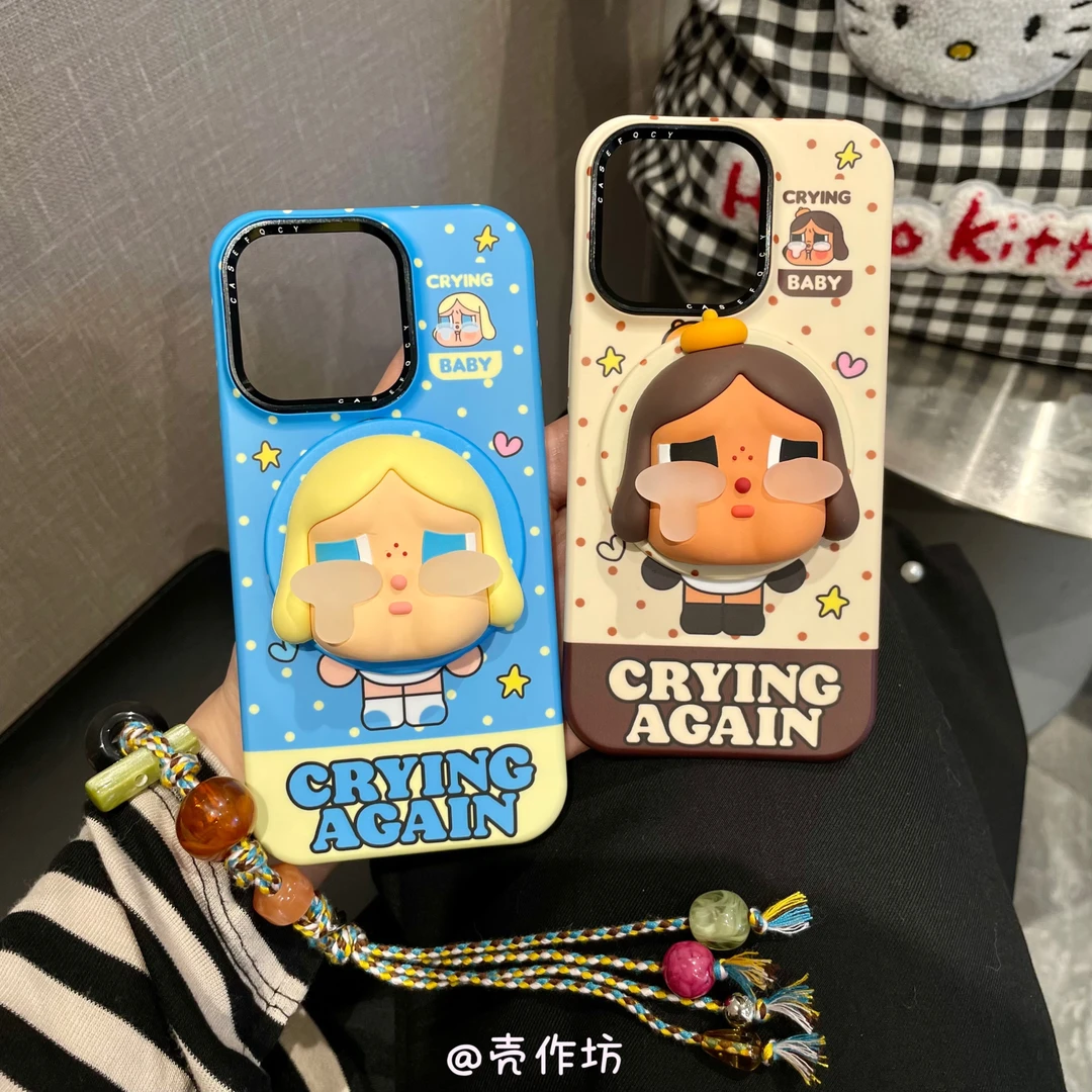 可爱潮玩哭娃磁吸立体支架手机壳iPhone苹果17/16/15/14菲林硬壳