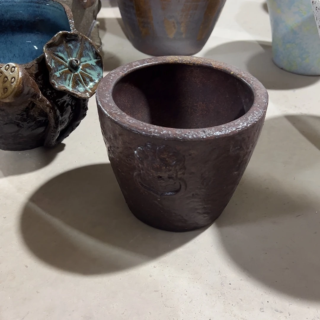 紫砂花盆高15/18无孔