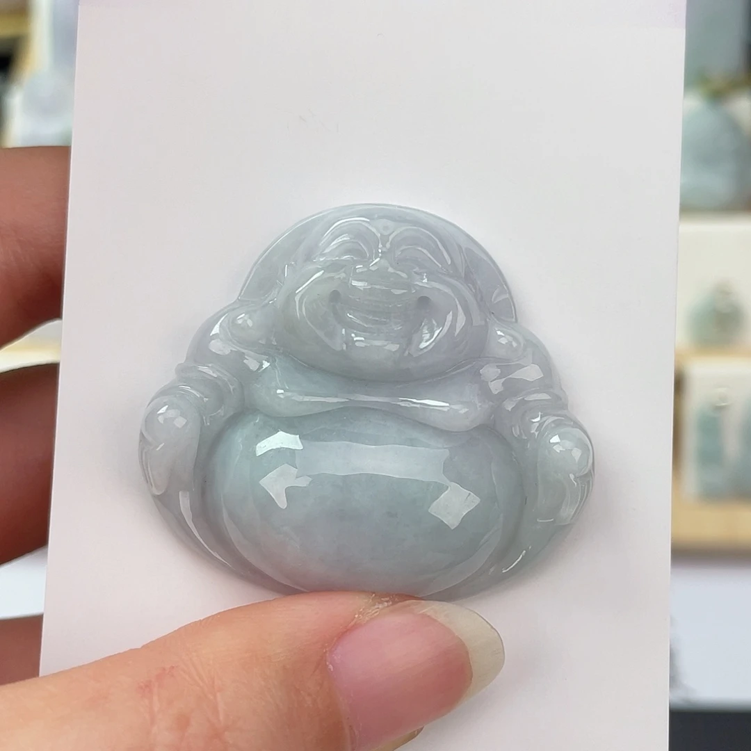 翡翠未镶嵌颈饰佛公