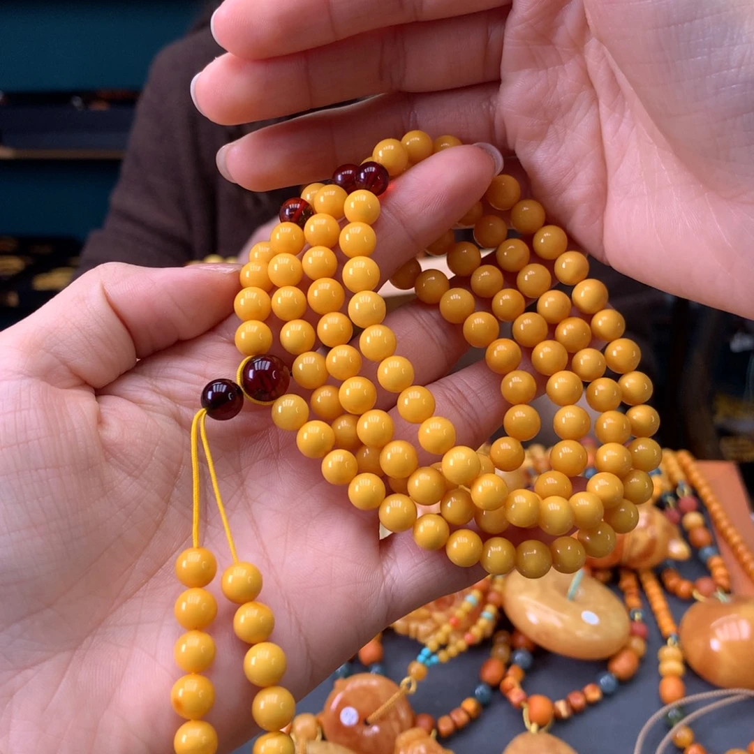 蜜蜡未镶嵌手串天然