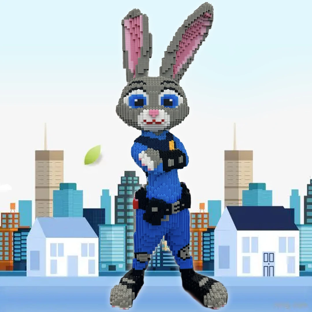 朱迪兔高难度拼装积木落地立体拼插儿童益智思维玩具