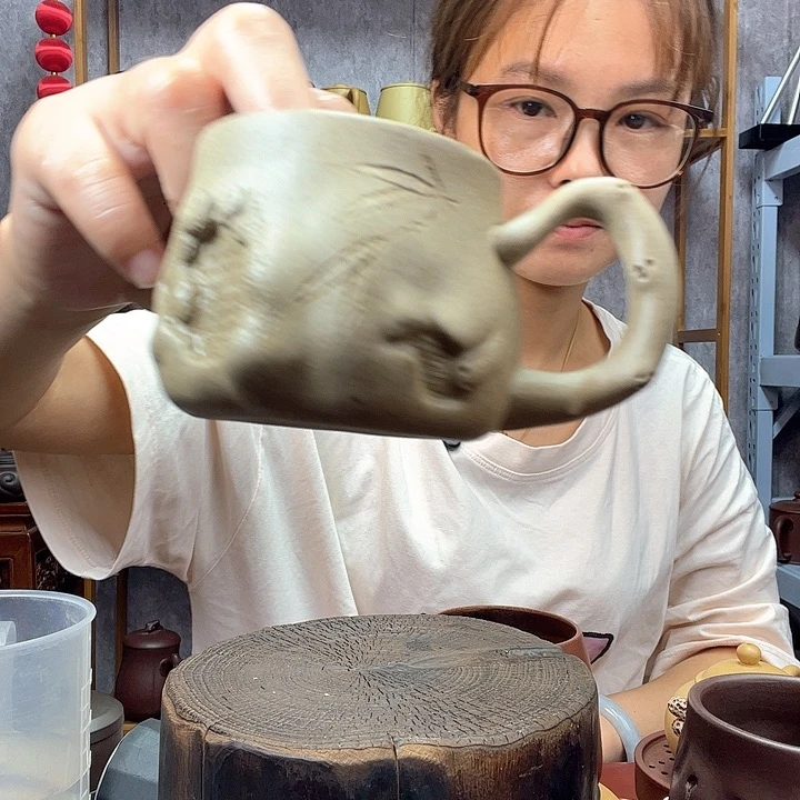 茶杯紫砂勇***❤原矿青段主人杯