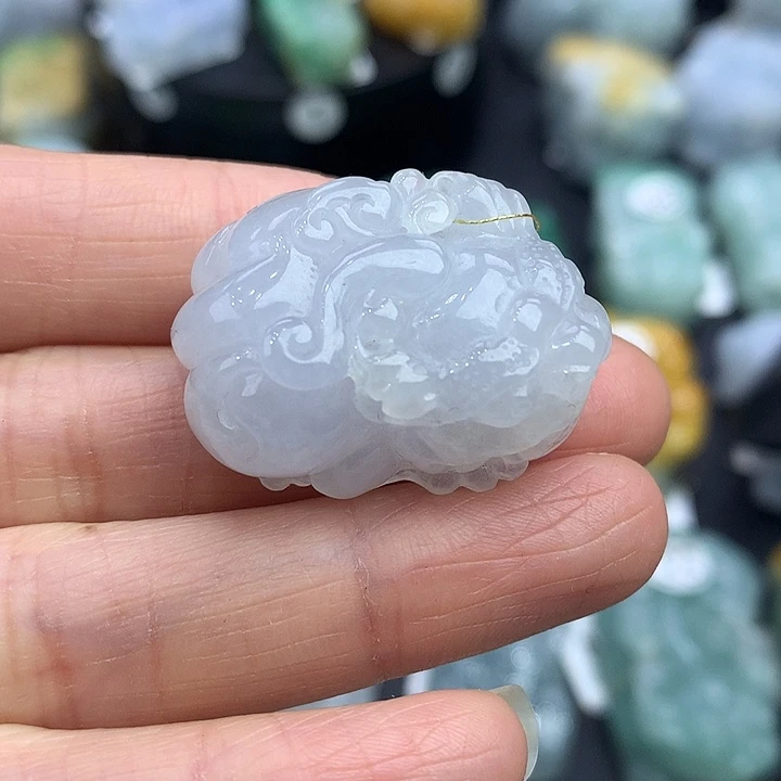 翡翠未镶嵌颈饰天然缅甸A货翡翠貔貅吊坠