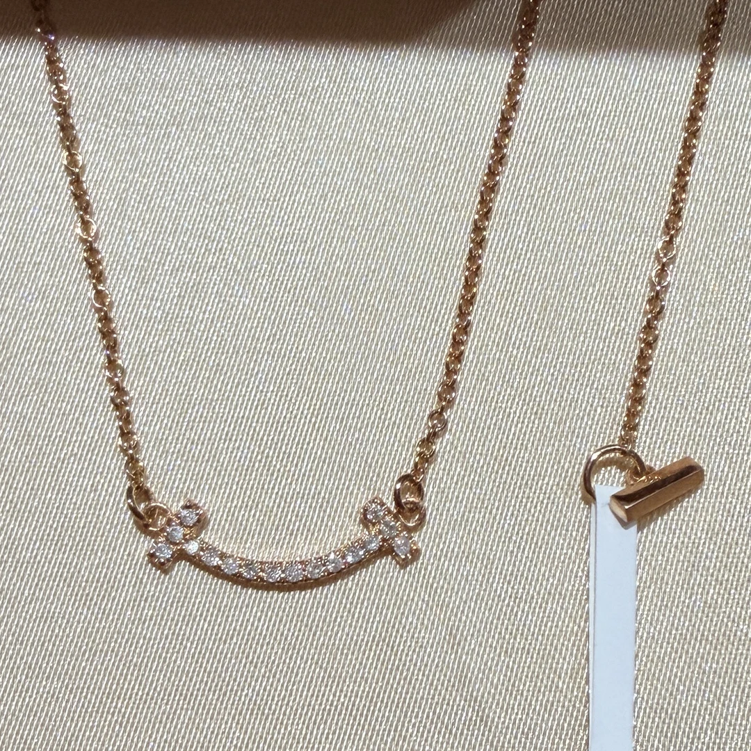 18K金镶嵌天然钻石项链女精致轻奢简约经典满钻Au750可调节长度