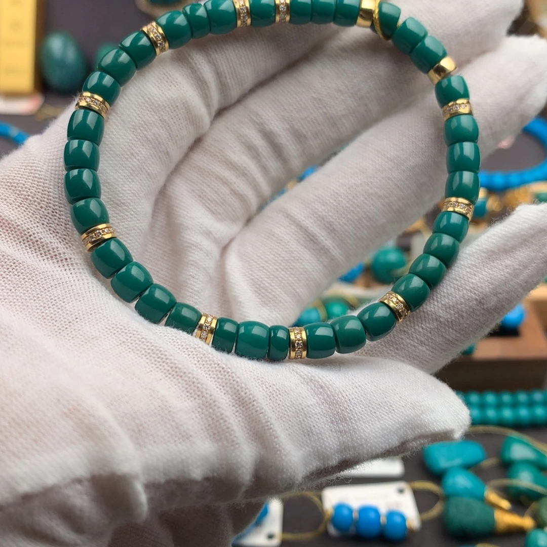 绿松石18K金镶嵌绿松石