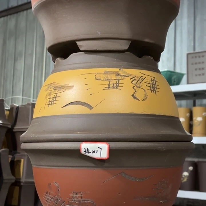 紫砂花盆           100-3