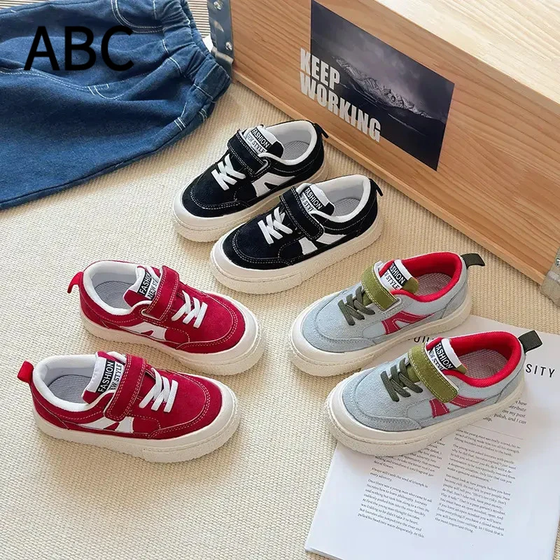 ABC运动鞋2025春秋新款小学生中大童厚底增高板鞋女孩防滑休闲鞋