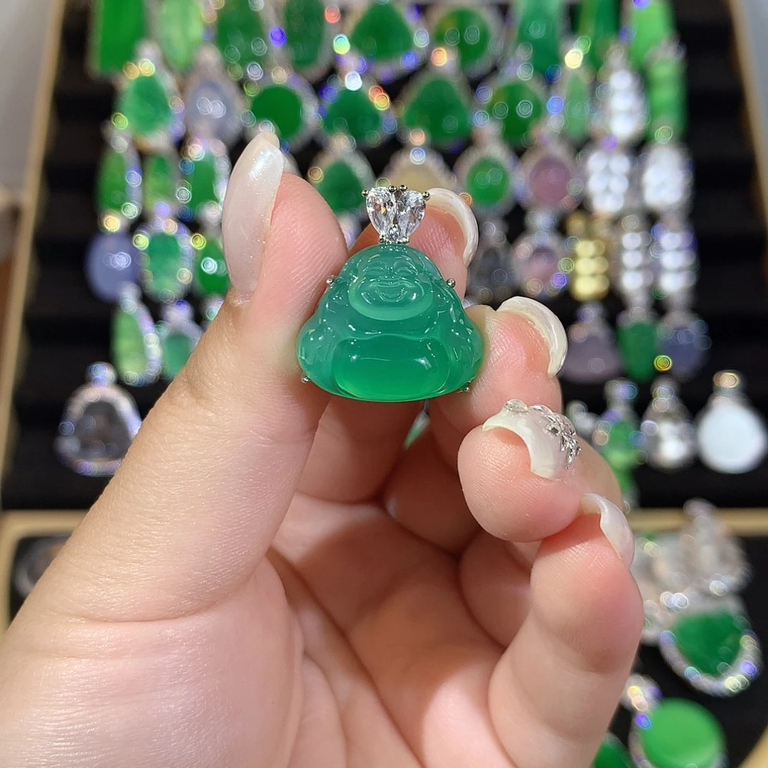 玛瑙/玉髓银S925镶嵌颈饰