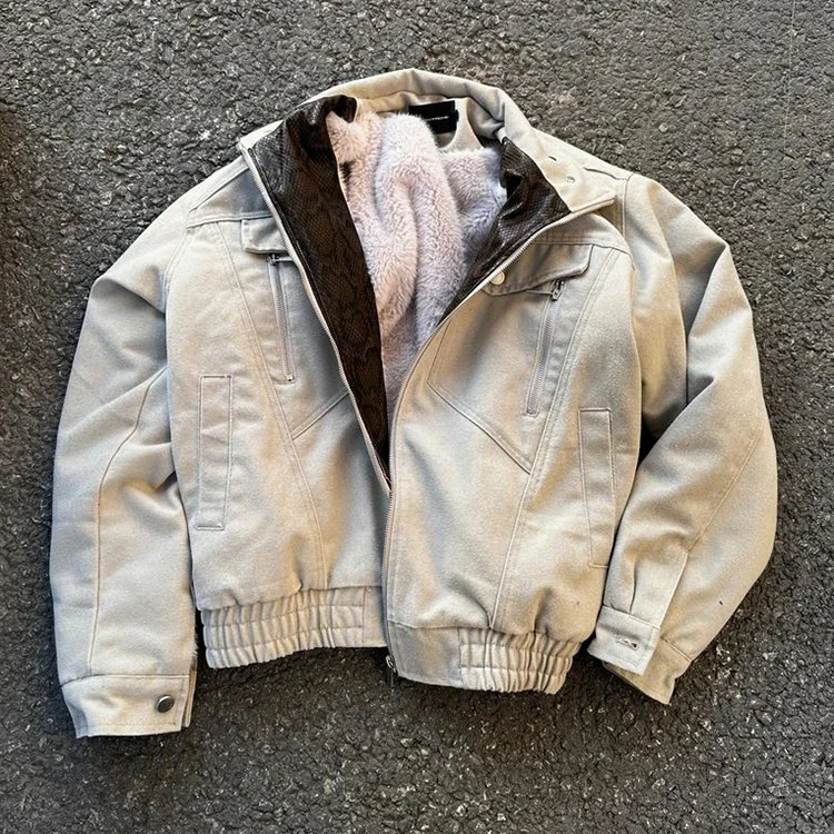 冬装新款蛇年限定座山蟒棉服男女外套冬季加绒加厚座山雕夹克复古