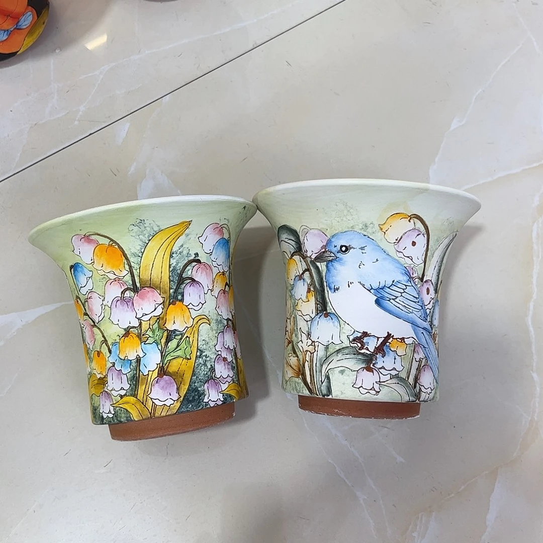 景德镇炫彩手绘口12.5高12