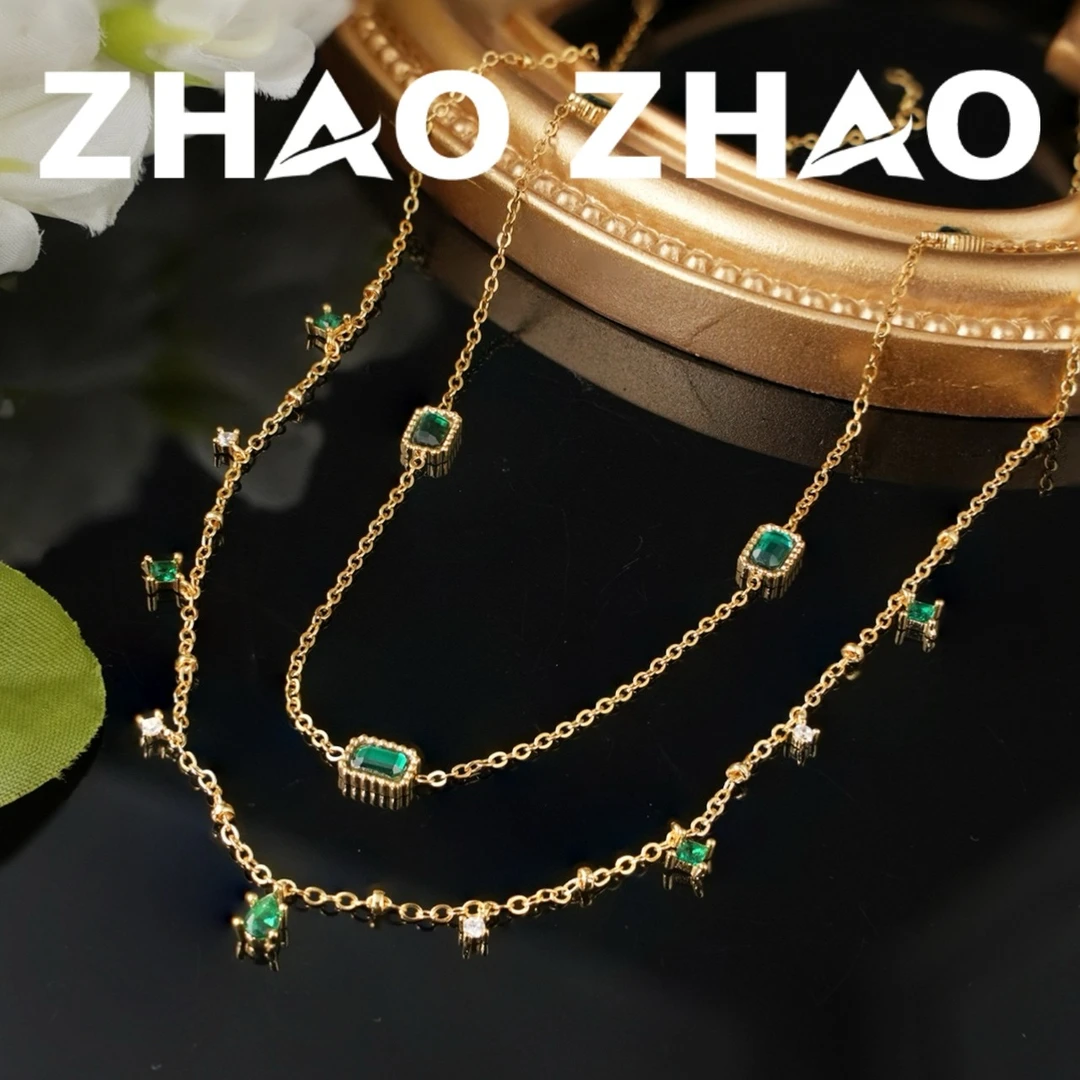 铜合金项链 「海妖之泪」双层叠戴简约高级感项链通勤日常精致