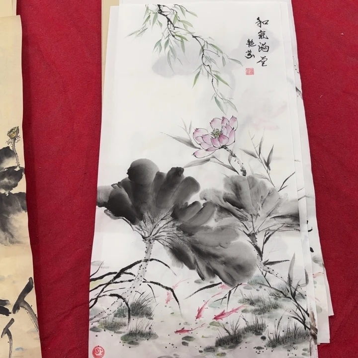 国画花鸟等图案为