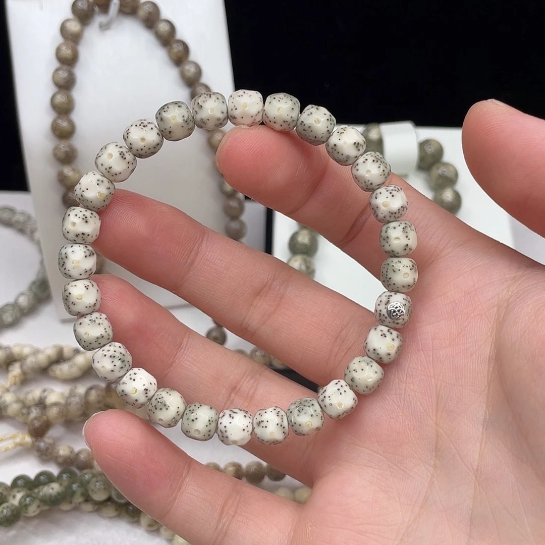 星月菩提吊坠手工无相8尺寸银标