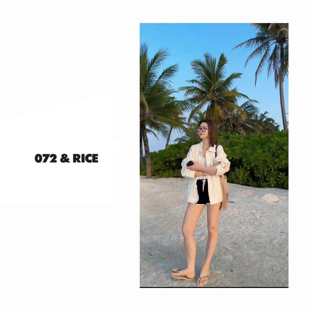072 & RICE【旷野】100亚麻 夏季休闲翻领长袖外套 32NW044Z*