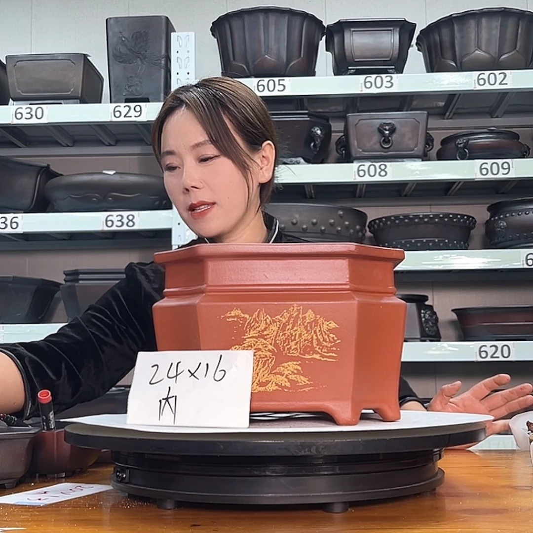 紫砂花盆宜兴紫砂34号