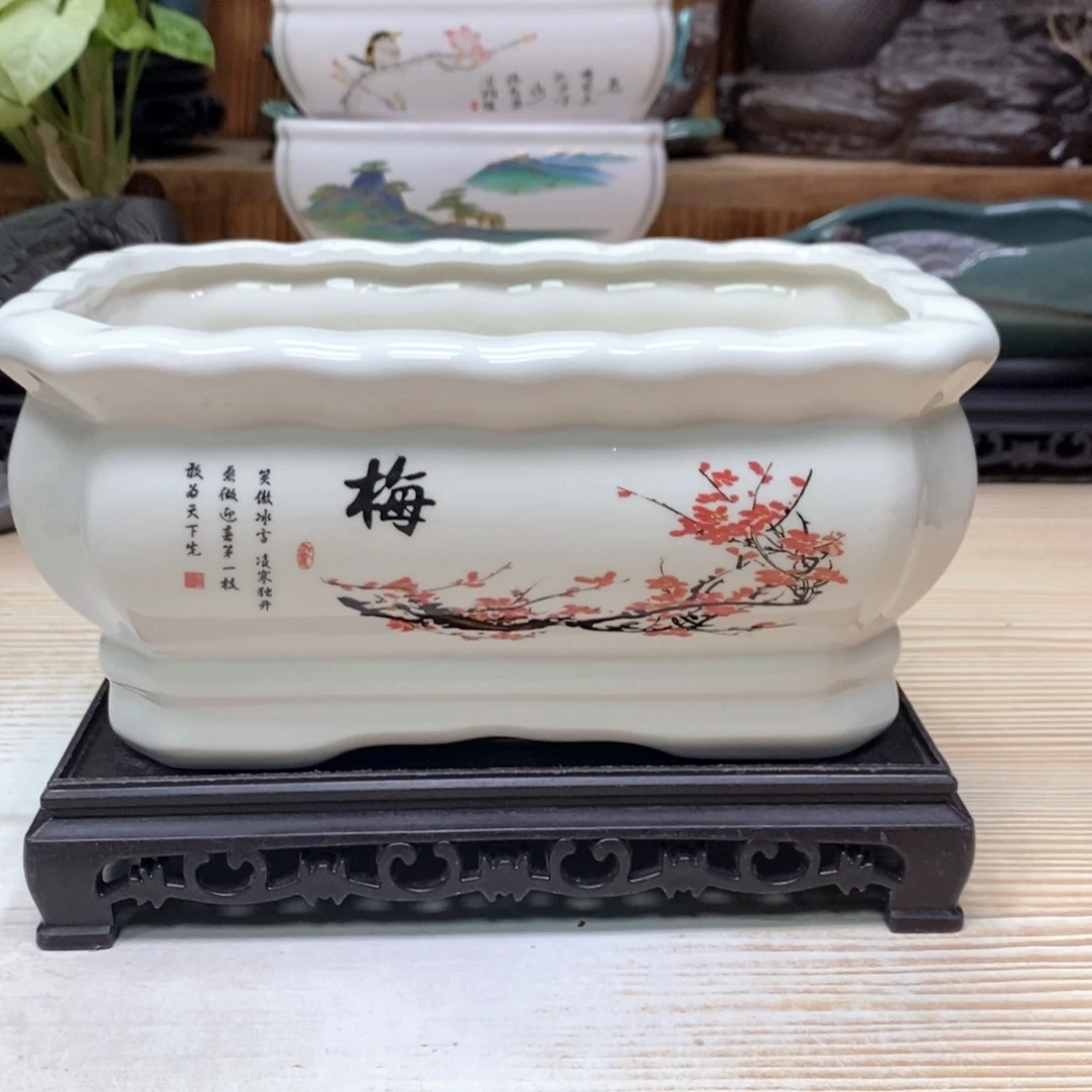 紫砂花盆陶瓷艺术花盆陶瓷