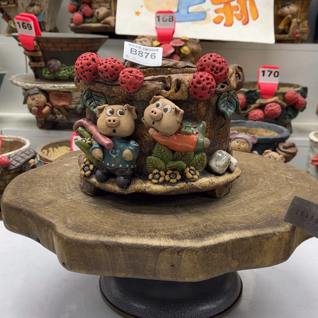 花盆876嘻哈粗陶手捏