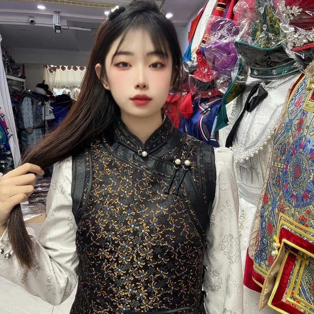 闪电购黑色碎花2XL