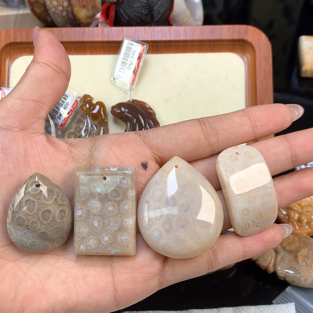 【闪购商品】颈饰未镶嵌硅化珊瑚（珊瑚玉）无***芳