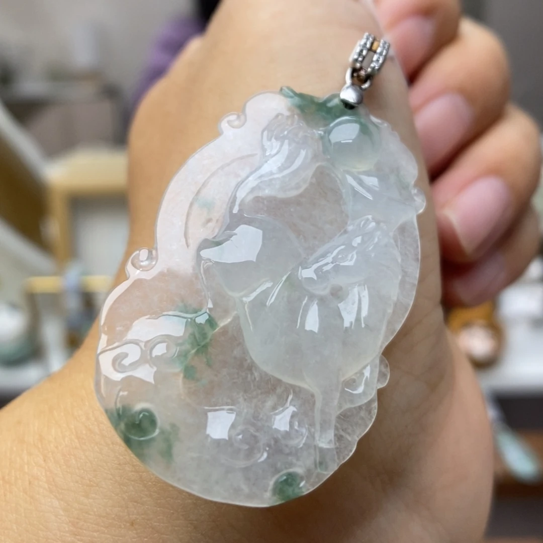 【闪购商品】颈饰银S925镶嵌翡翠14