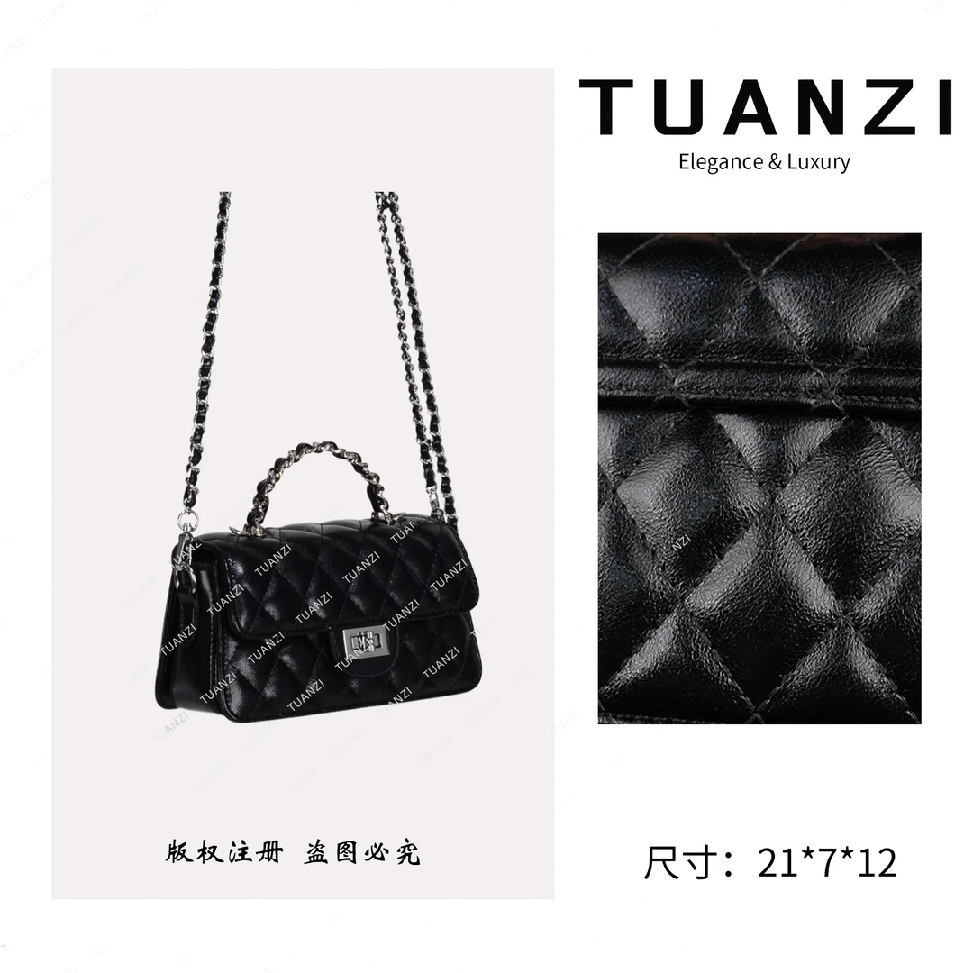 〖高端玩家〗新款经典女士轻奢手提单肩斜跨女包 GQ-80931-黑色