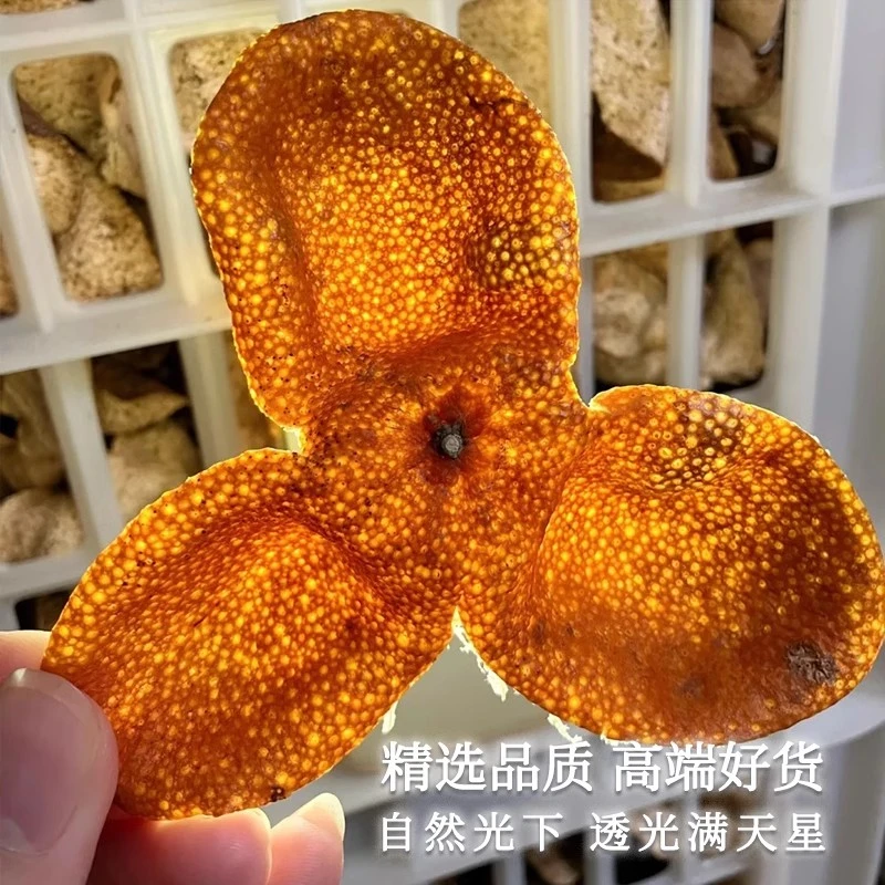 《天马大红断片油皮仔》正宗新会陈皮大红皮自然生晒干藏收藏自用