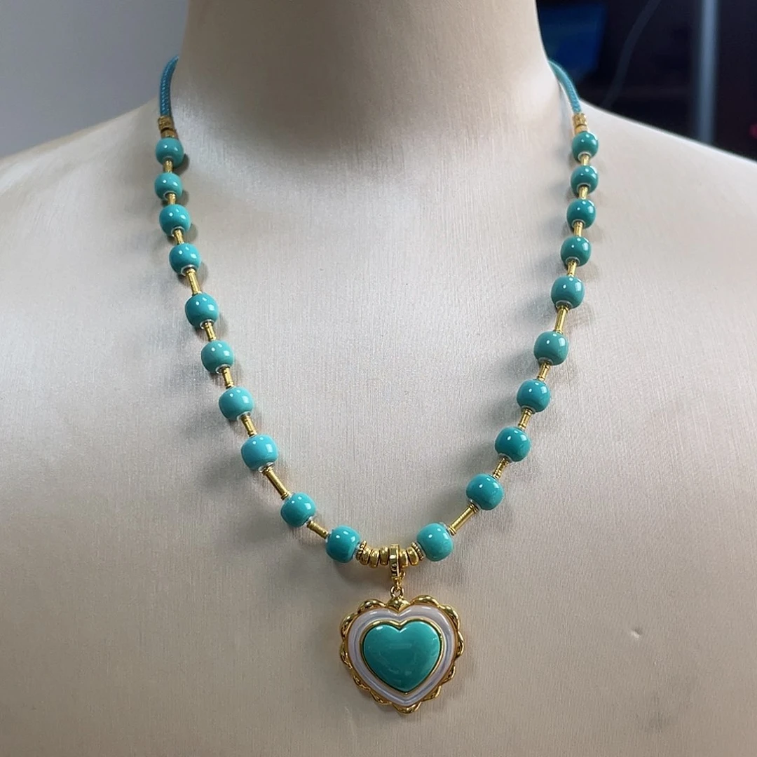 绿松石珠宝奇石18K金镶嵌