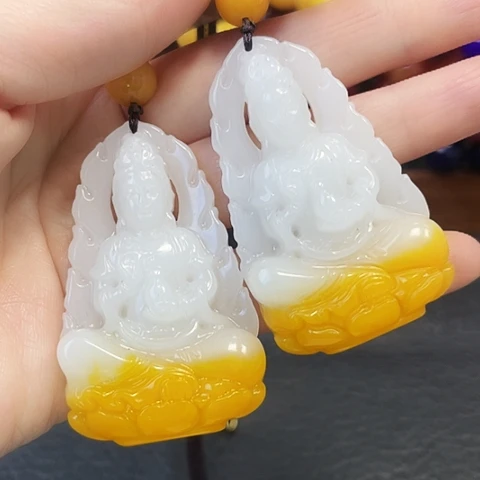 玛瑙未镶嵌手饰观音吊坠