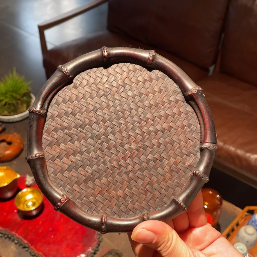 紫砂茶道竹鞭壶承