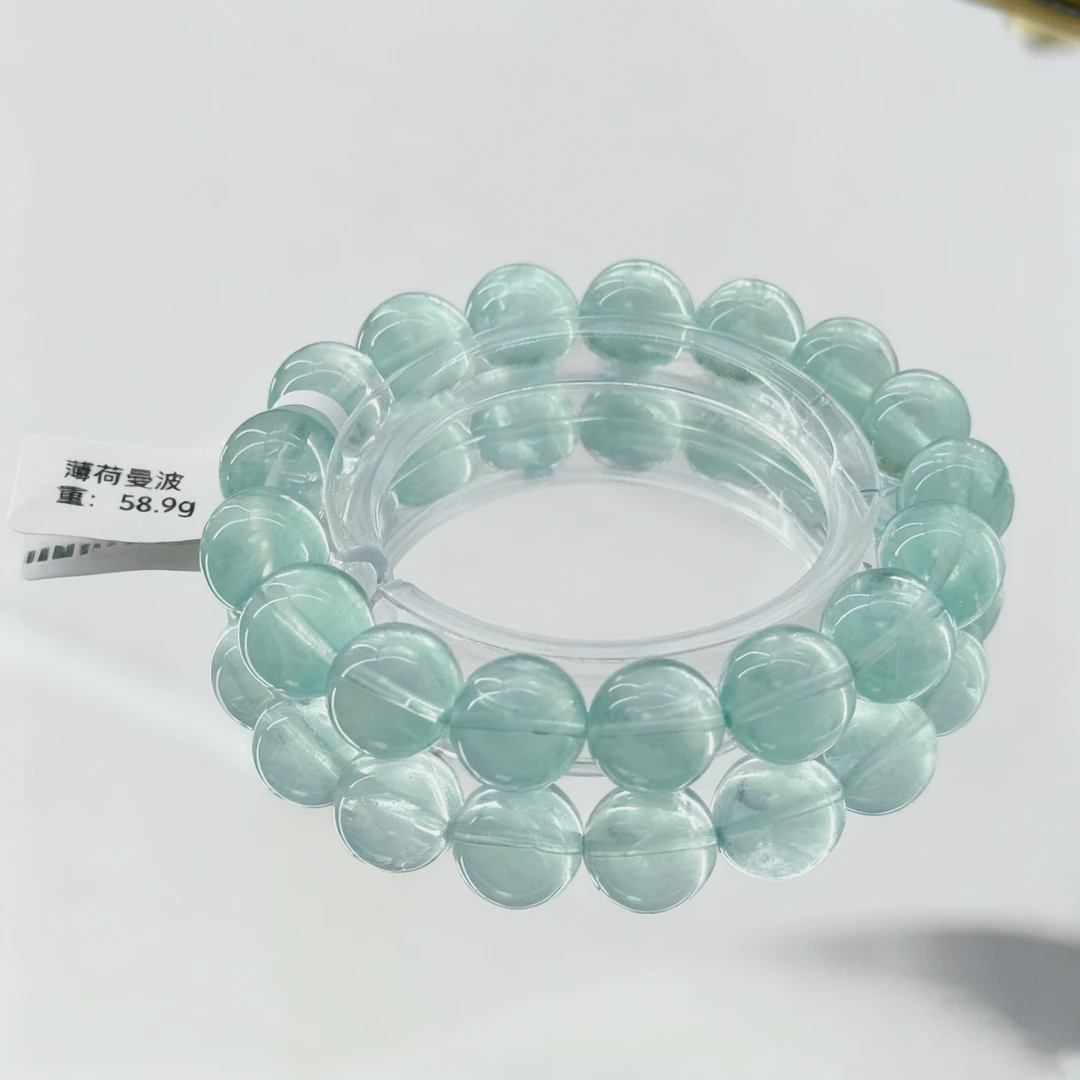 【薄荷曼波】绿萤石手串