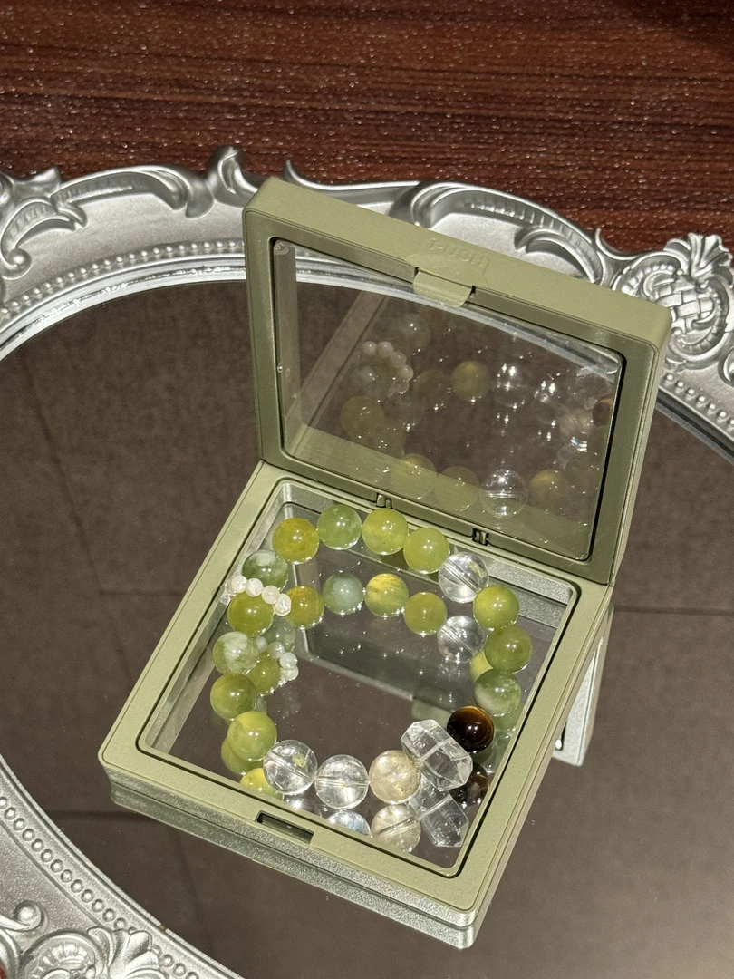 绿幽灵黄水晶多宝款设计精美手串-25