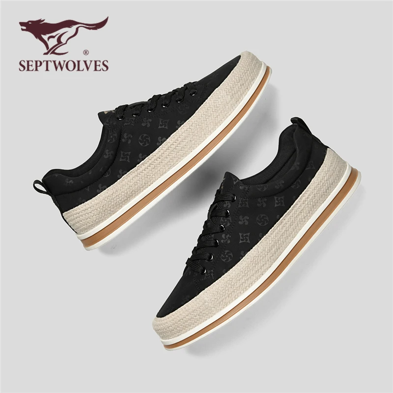 七匹狼男鞋2025新款秋季透气轻便布鞋懒人一脚蹬渔夫鞋男士休闲鞋