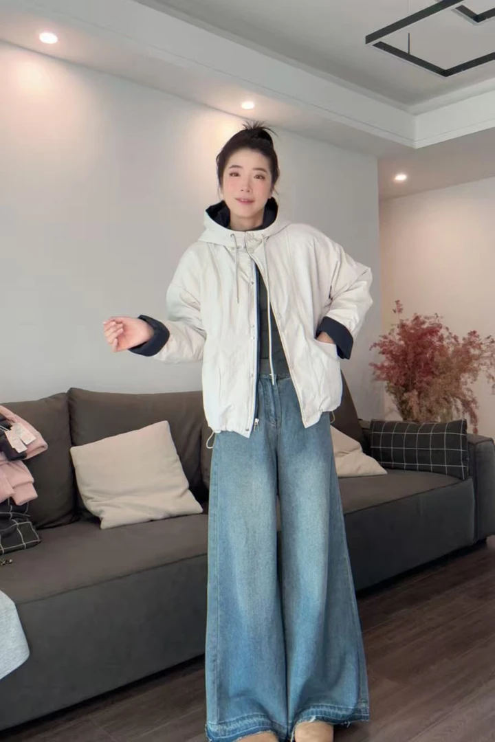 Y66915-秋冬新款韩版宽松显瘦百搭加厚保暖潮流外套