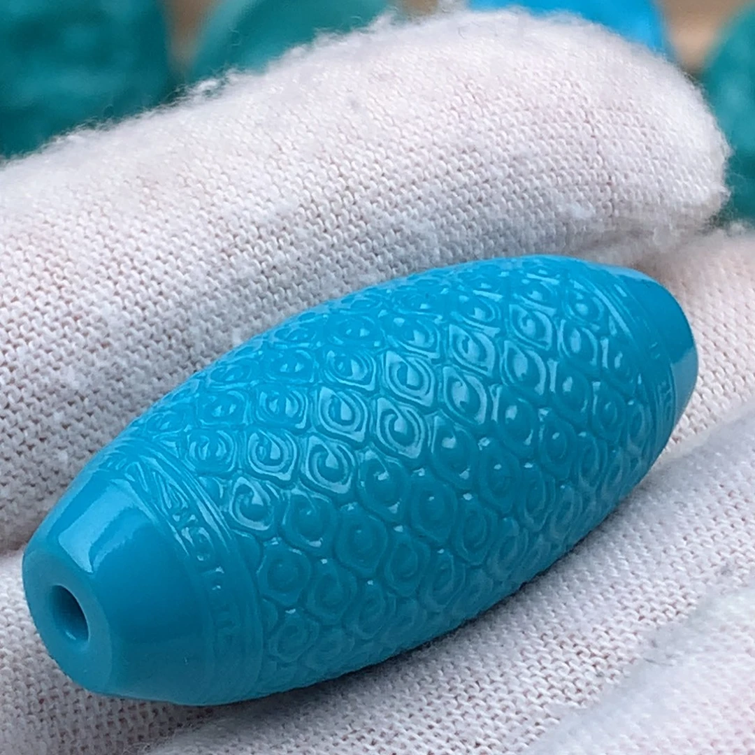 绿松石未镶嵌桶珠13.8g